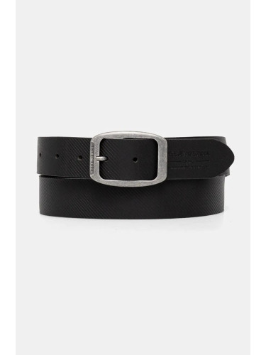 Кожен колан Pepe Jeans WADE BELT мъжки в черно PM021025