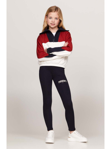 Детски клин Tommy Hilfiger VARSITY FITTED LEGGING в тъмносиньо с принт KG0KG08082