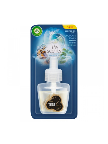 Air Wick Пълнител за електрически ароматизатор, тюркоазен оазис, 19 ml