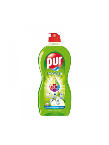 Pur Препарат за миене на съдове Duo Power, ябълка, 450 ml