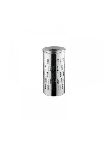Dayco Кош за отпадъци, перфориран, с пепелник, ø30 х 65 cm, 35 L, инокс