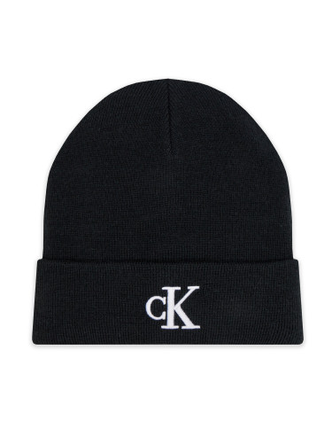 Шапка Calvin Klein Jeans Monogram Embro Beanie K50K512145 Черен