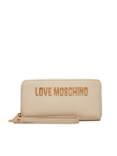 Голям дамски портфейл LOVE MOSCHINO JC5620PP1LKD0110 Екрю