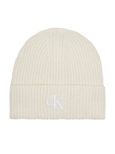 Шапка Calvin Klein Jeans Thick Embroidery Beanie K60K612321 Екрю