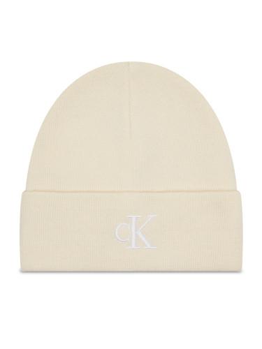 Шапка Calvin Klein Jeans Monogram Embro Beanie K60K612319 Екрю