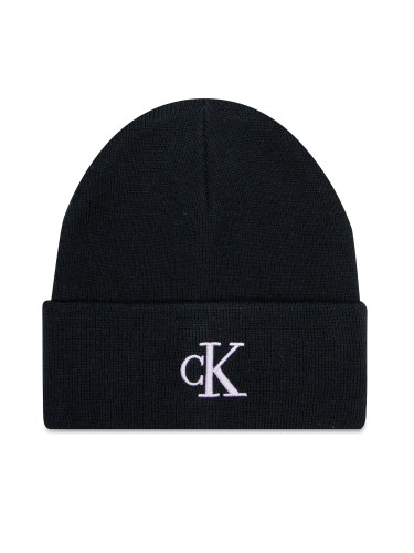 Шапка Calvin Klein Jeans Monogram Embro Beanie K60K612319 Черен