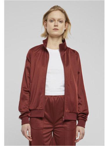 Women's retro running jacket dark rust