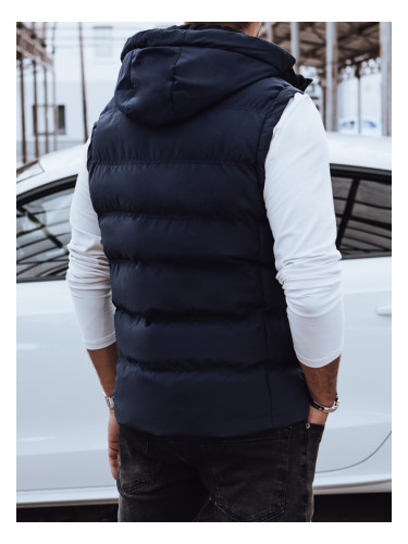 Men's quilted vest dark blue Dstreet