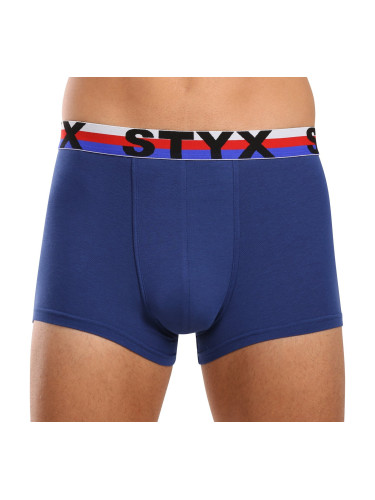 Men's boxers Styx sports rubber dark blue tricolor