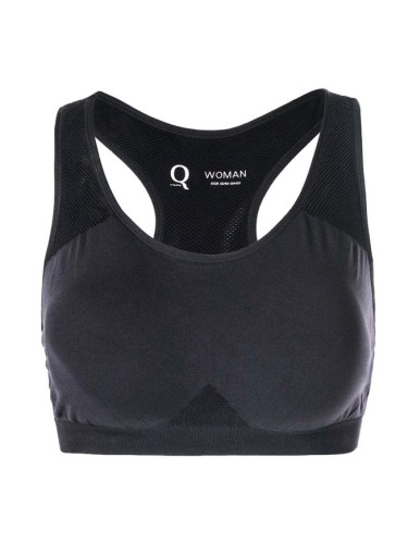 Sportovní podprsenka Endurance Q Rosa Medium Support Seamless Bra Black, 52/54