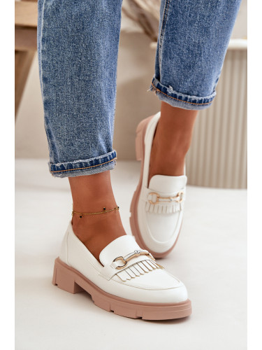 Boto Дамски Мокасини С Декорация Еко Кожа Бяла Тиалора