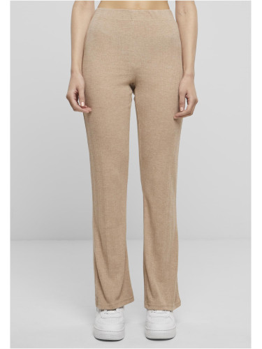 Women's ribbed trousers beige