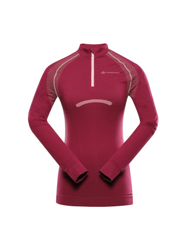 Women's functional underwear - ALPINE PRO SEAMA anemone T-shirt