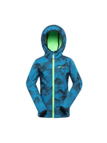 Children's softshell jacket with membrane ALPINE PRO EZORO mykonos blue variant pa