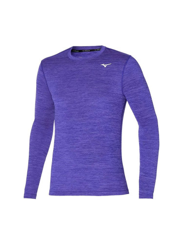 Pánské tričko Mizuno  Impulse Core LS Tee Violet Blue