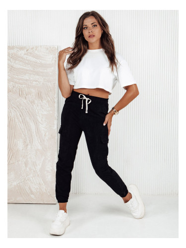 Women's ribbed trousers CHICCORD black Dstreet