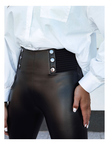 Women's waxed trousers with high waist TARMZ black Dstreet