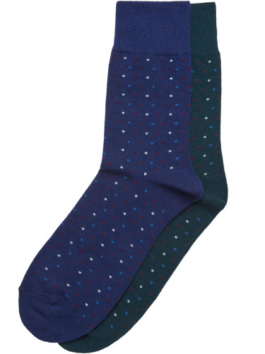 Small Multicolor Dots Socks 2 Pack Black/Navy Blue/Multicolor