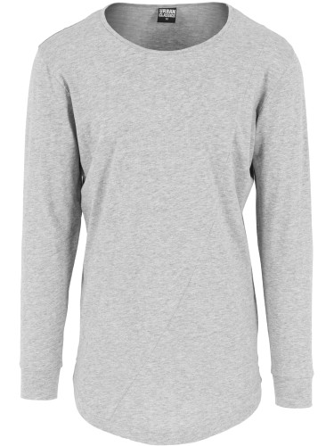 Extended T-shirt with long sleeves grey