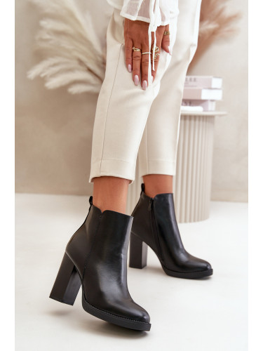Дамски боти до глезена с токчета