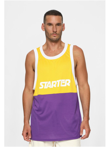 Men's tank top Split Mesh yellow/purple