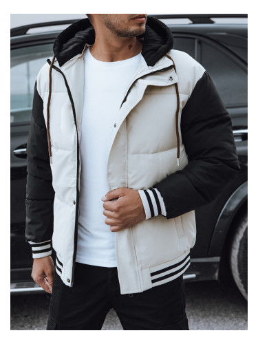 Kurtka zimowa męska pikowana biała Dstreet