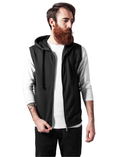 Men's sleeveless sweatshirt Terry Zip Hoody black