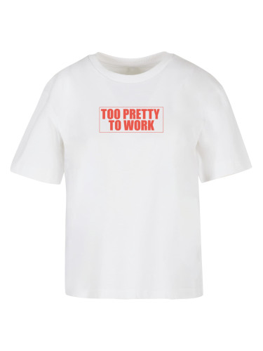 Women's T-shirt Too Pretty To Work white