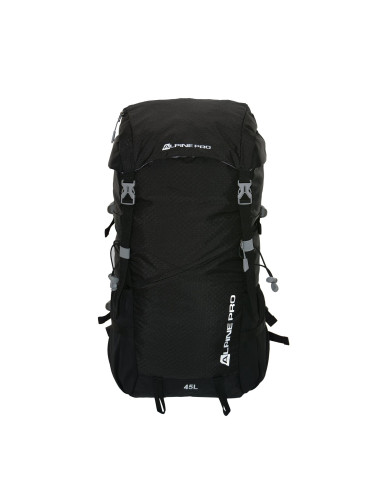 Outdoor backpack with raincoat 45l ALPINE PRO LESEBE black