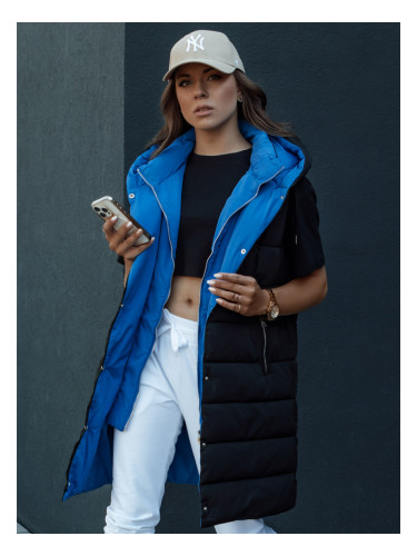 Дамски дълъг капитониран елек с качулка CHESTER