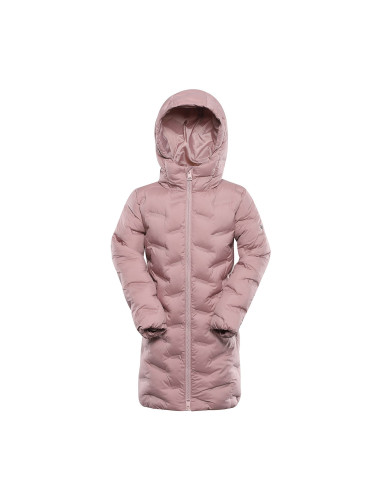 Children's hi-therm coat with impregnation ALPINE PRO AWEDO pale mauve