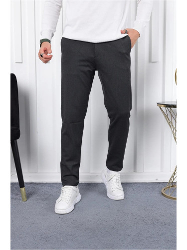 36197 Dewberry Ids Slim Fit Lycra Fabric Mens Trousers-ANTHRACITE