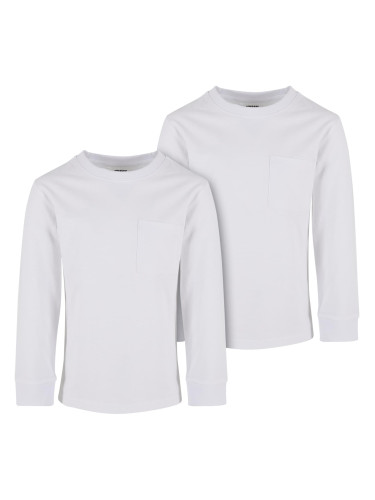 Boys' T-Shirt Pocket - 2 Pack White+White