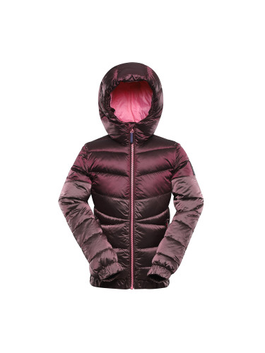 Children's hi-therm jacket with impregnation ALPINE PRO GROLLO pink cosmos