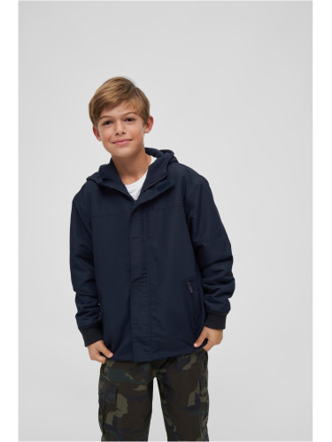 Children's windbreaker with navy front zipper