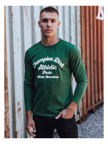 Men's long-sleeved T-shirt with green print Dstreet