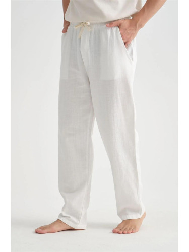 38304 Dewberry Baggy Mens Pants-WHITE