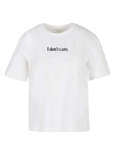 Women's T-shirt I Don't Care white