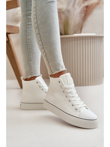 Women's insulated sneakers made of eco leather Big Star white