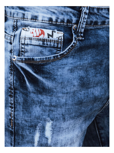 Men's jeans with holes slim fit blue Dstreet