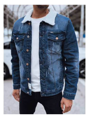 Дънково яке с подплата от стомана и кожа