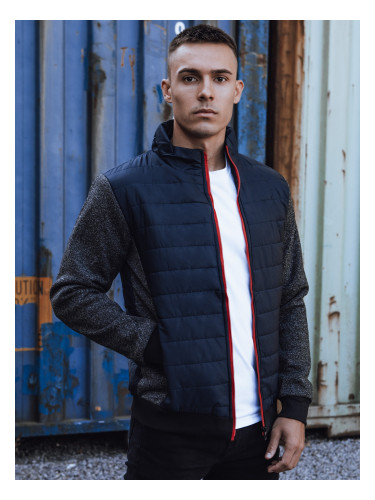 Men's transitional quilted jacket dark blue Dstreet