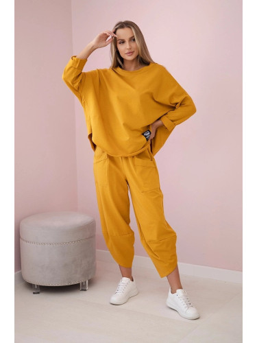 Mustard cotton tracksuit