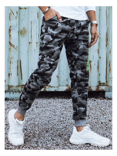 Men's camouflage sweatpants with anthracite print Dstreet