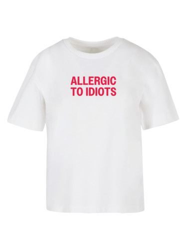 Women's T-shirt Allergic To Idiots white