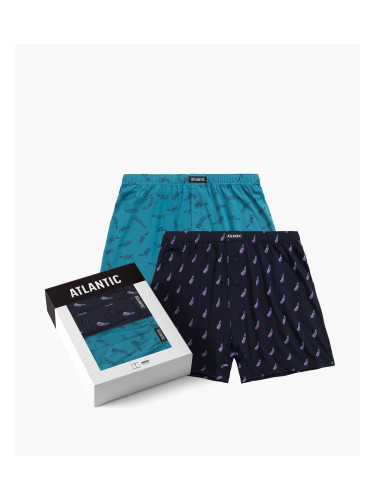 Men's loose boxer shorts ATLANTIC 2Pack - multicolored