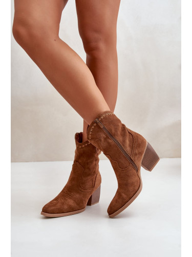 Eco suede ankle boots Camel Narinae