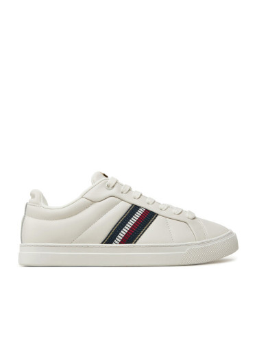 Tommy Hilfiger Сникърси Icon Court Sneakers Stripes FW0FW08110 Бял