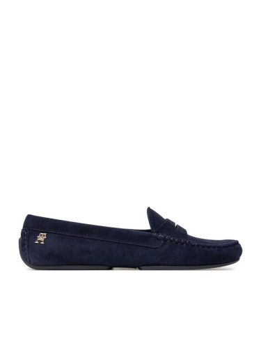 Tommy Hilfiger Мокасини Th Suede Driver Loafer FW0FW08563 Тъмносин