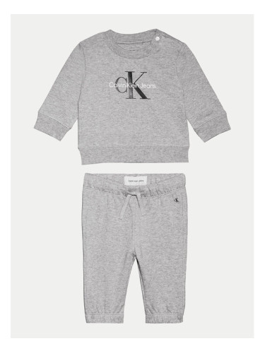 Calvin Klein Jeans Анцуг Monogram IN0IN00017 Сив Regular Fit